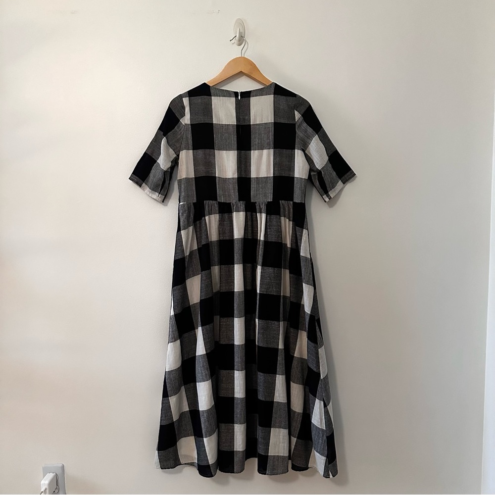 Roolee Black and White Plaid Midi Dress - Picture 6 of 9